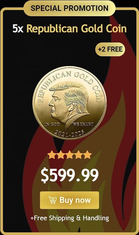 50x republican gold coin